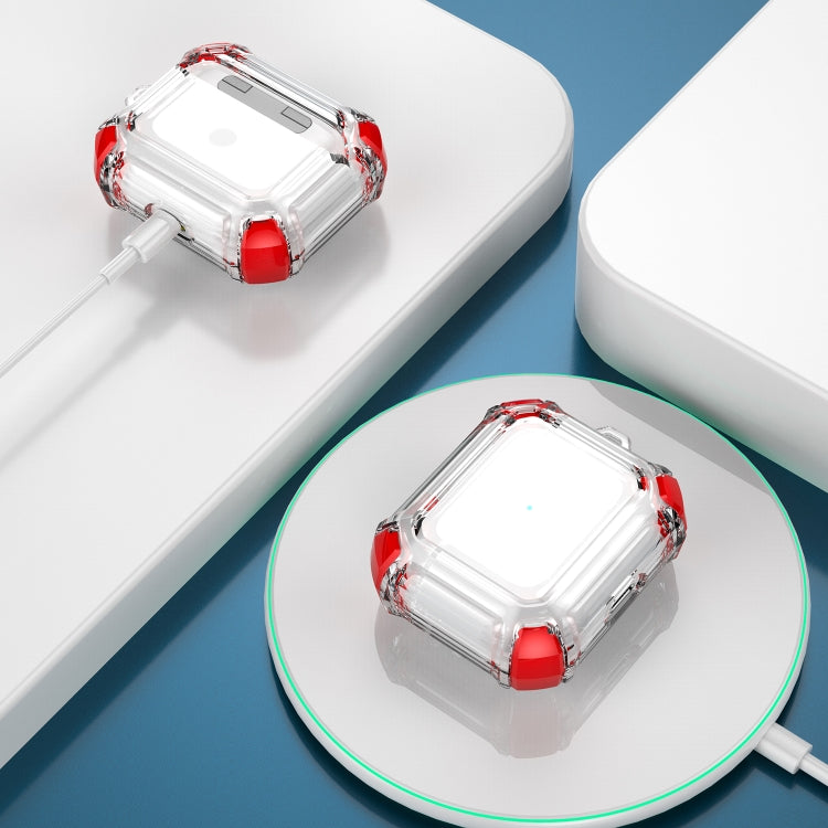 Anti-drop Transparent PC Two-color Earphone Protective Case with Hanging Loop for AirPods 3
