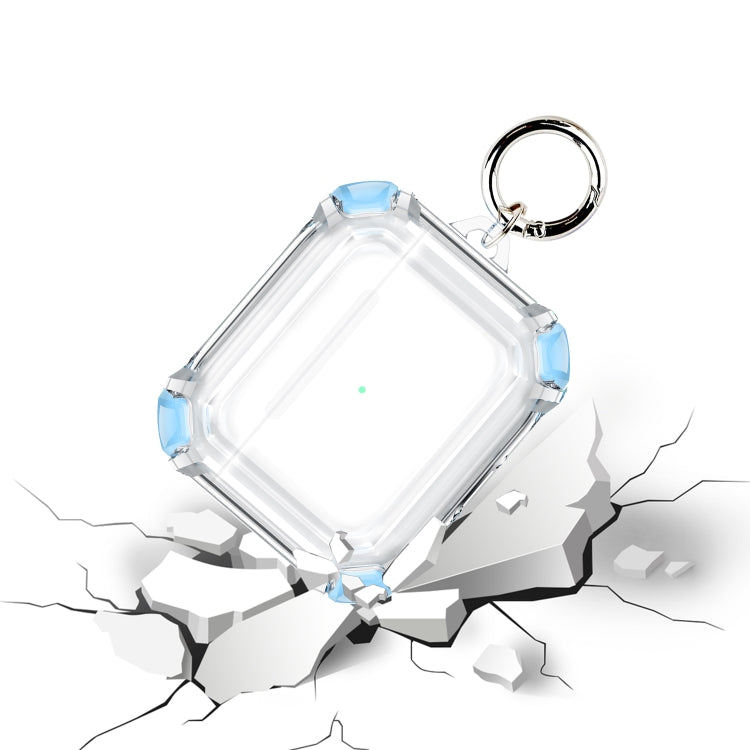 Anti-drop Transparent PC Two-color Earphone Protective Case with Hanging Loop for AirPods 3