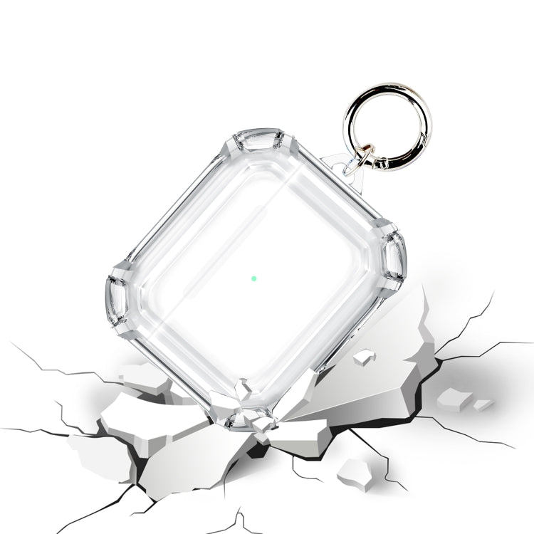 Anti-drop Transparent PC Two-color Earphone Protective Case with Hanging Loop for AirPods 3
