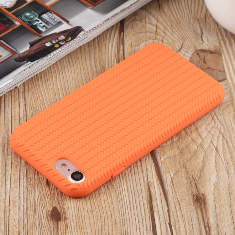 For iPhone SE 2022 / SE 2020 / 8 / 7 Herringbone Texture Silicone Protective Case