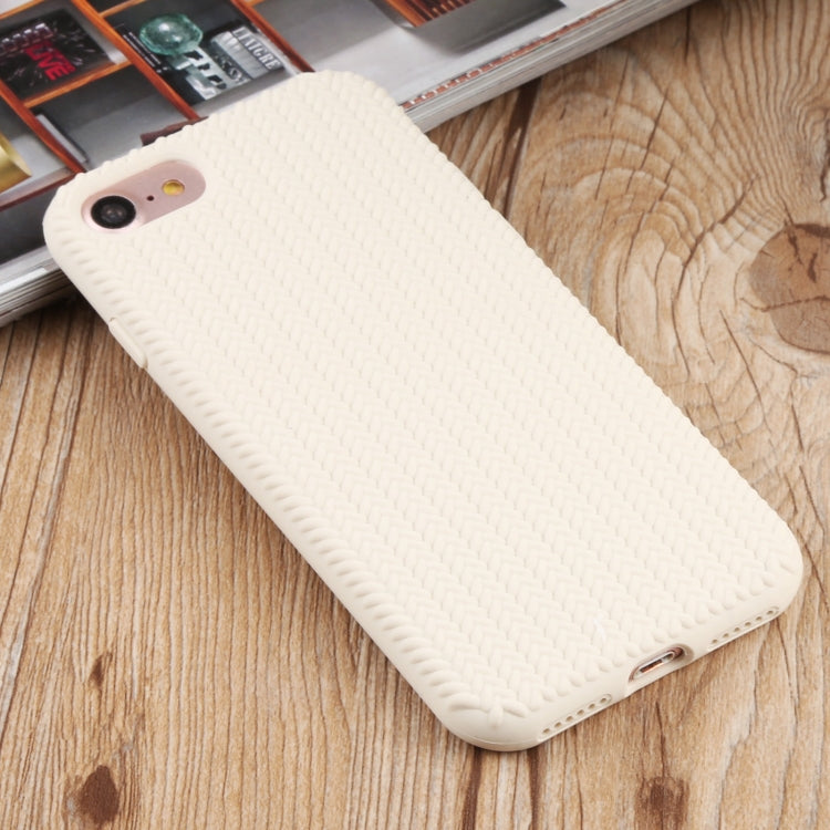 For iPhone SE 2022 / SE 2020 / 8 / 7 Herringbone Texture Silicone Protective Case