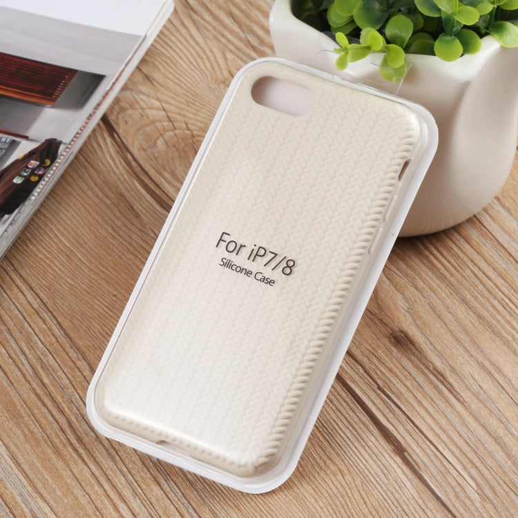 For iPhone SE 2022 / SE 2020 / 8 / 7 Herringbone Texture Silicone Protective Case