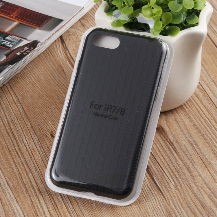 For iPhone SE 2022 / SE 2020 / 8 / 7 Herringbone Texture Silicone Protective Case