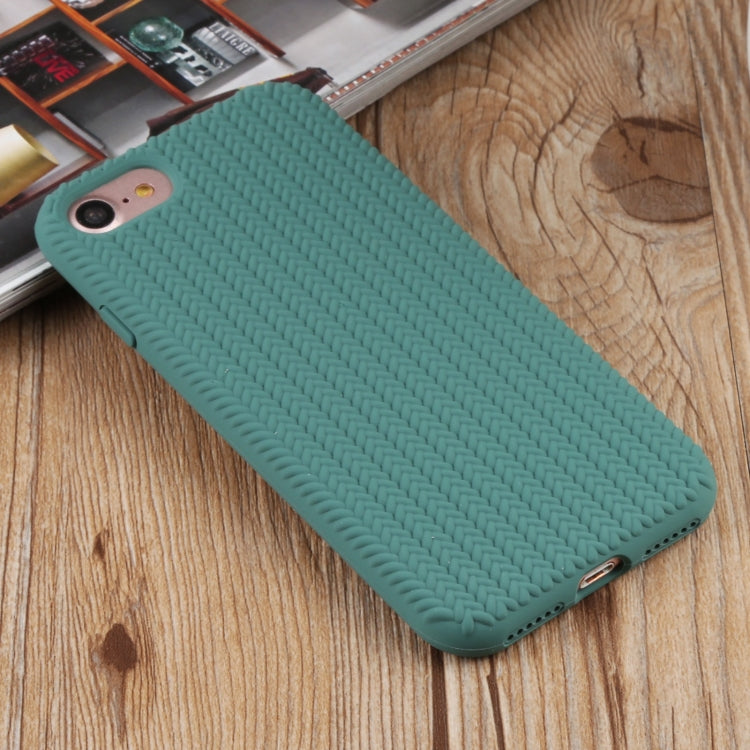 For iPhone SE 2022 / SE 2020 / 8 / 7 Herringbone Texture Silicone Protective Case