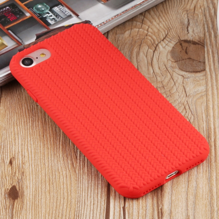 For iPhone SE 2022 / SE 2020 / 8 / 7 Herringbone Texture Silicone Protective Case