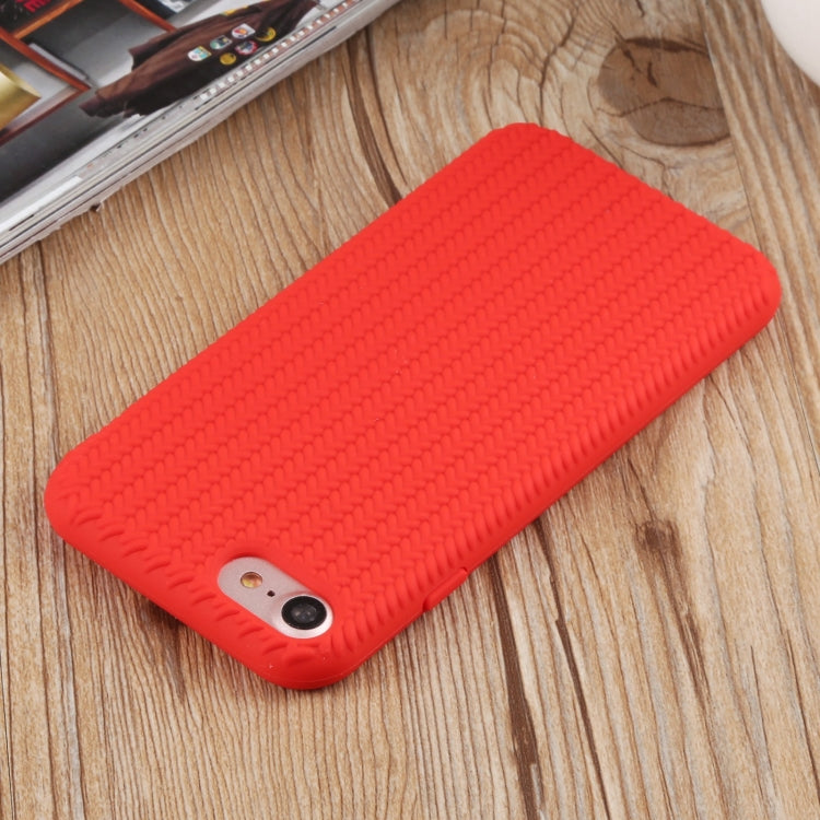 For iPhone SE 2022 / SE 2020 / 8 / 7 Herringbone Texture Silicone Protective Case