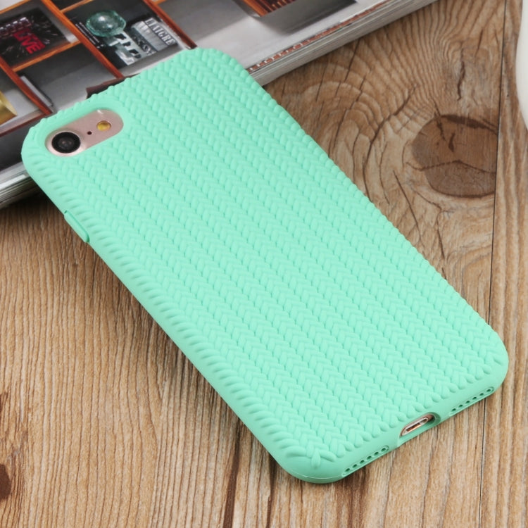 For iPhone SE 2022 / SE 2020 / 8 / 7 Herringbone Texture Silicone Protective Case