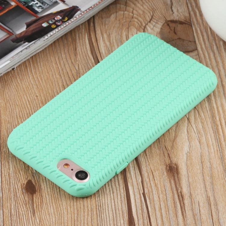 For iPhone SE 2022 / SE 2020 / 8 / 7 Herringbone Texture Silicone Protective Case