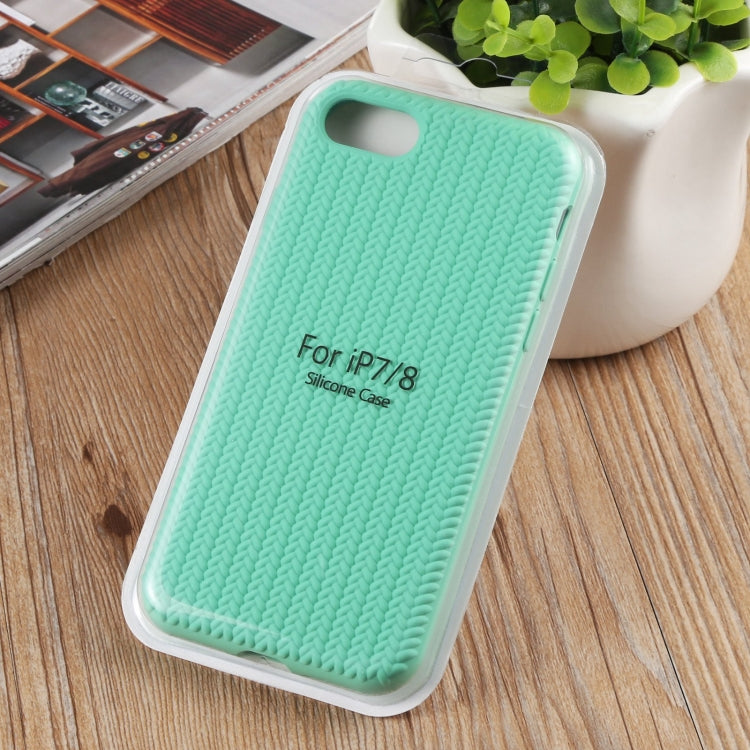 For iPhone SE 2022 / SE 2020 / 8 / 7 Herringbone Texture Silicone Protective Case