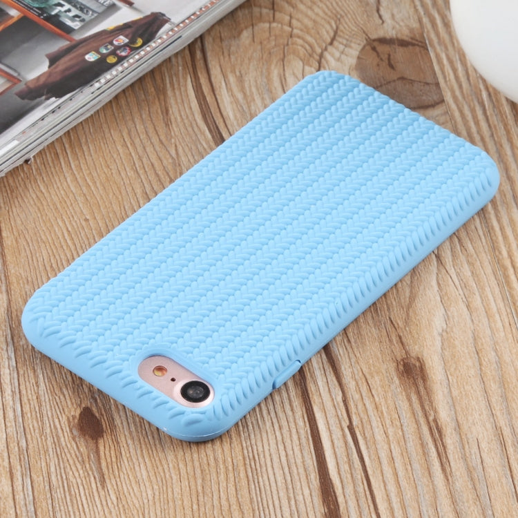 For iPhone SE 2022 / SE 2020 / 8 / 7 Herringbone Texture Silicone Protective Case
