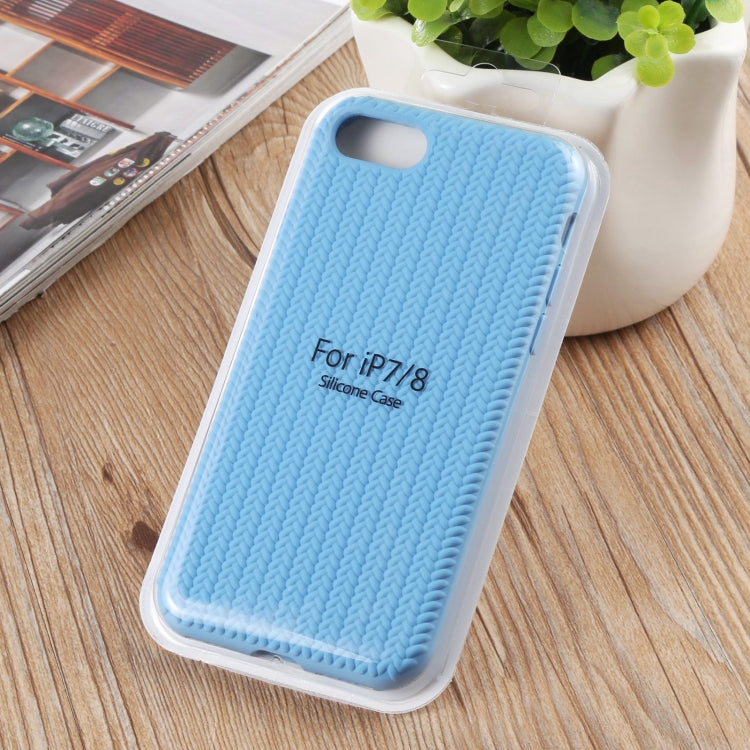 For iPhone SE 2022 / SE 2020 / 8 / 7 Herringbone Texture Silicone Protective Case