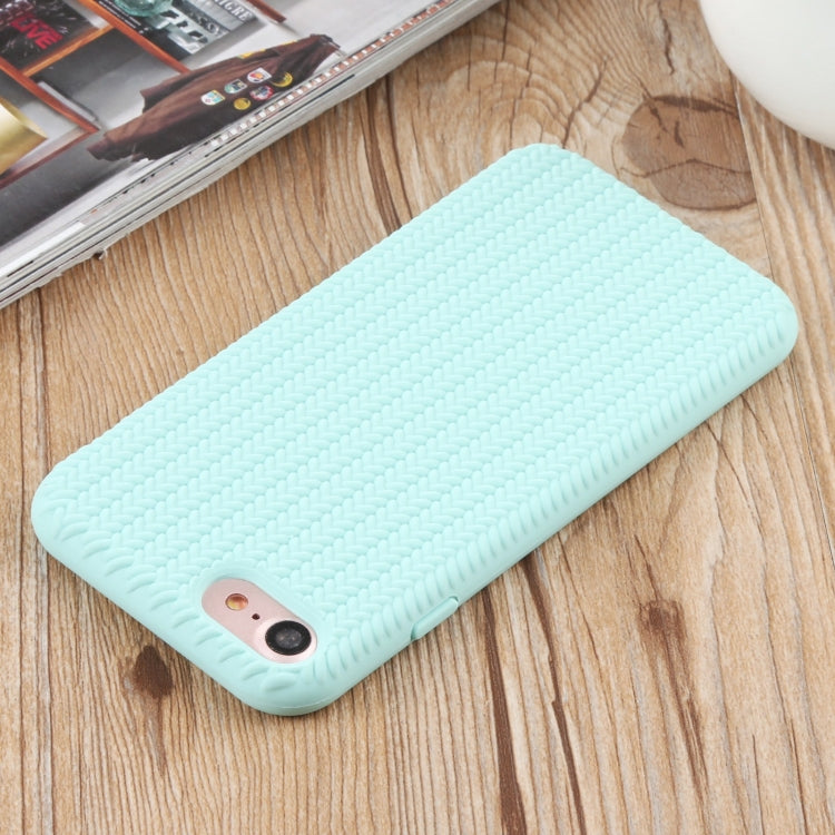 For iPhone SE 2022 / SE 2020 / 8 / 7 Herringbone Texture Silicone Protective Case
