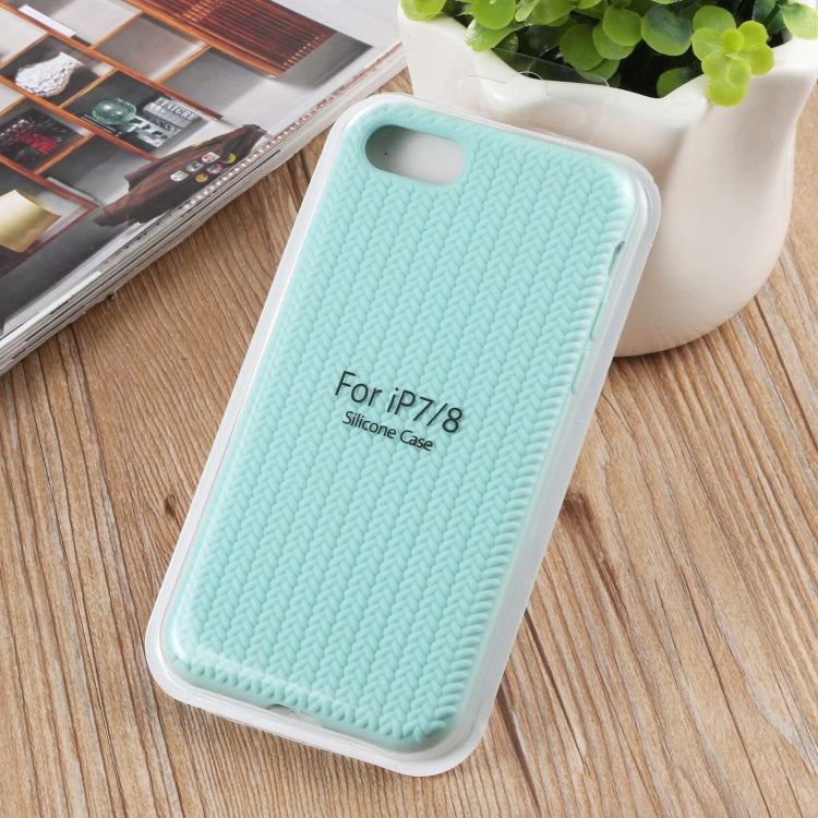For iPhone SE 2022 / SE 2020 / 8 / 7 Herringbone Texture Silicone Protective Case