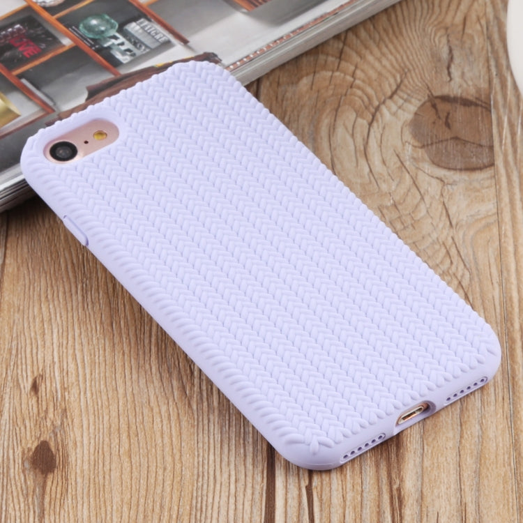 For iPhone SE 2022 / SE 2020 / 8 / 7 Herringbone Texture Silicone Protective Case