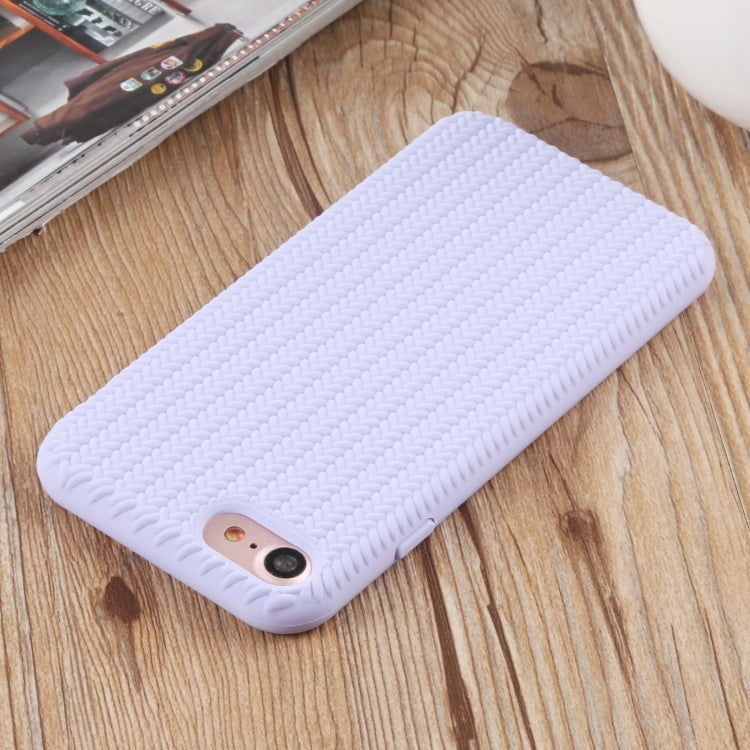 For iPhone SE 2022 / SE 2020 / 8 / 7 Herringbone Texture Silicone Protective Case