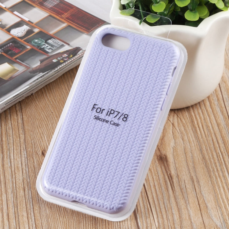 For iPhone SE 2022 / SE 2020 / 8 / 7 Herringbone Texture Silicone Protective Case