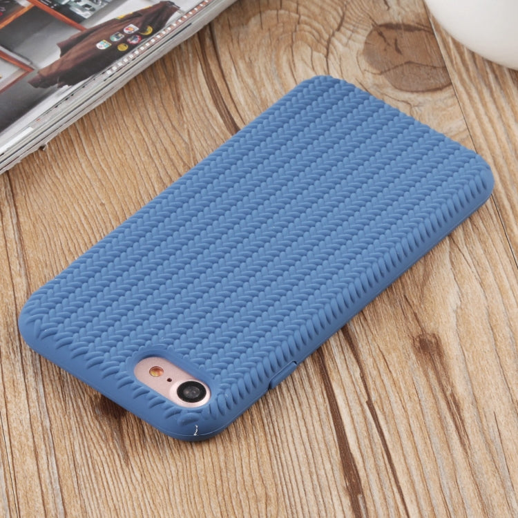 For iPhone SE 2022 / SE 2020 / 8 / 7 Herringbone Texture Silicone Protective Case