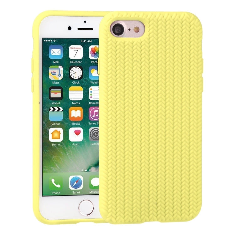 For iPhone SE 2022 / SE 2020 / 8 / 7 Herringbone Texture Silicone Protective Case
