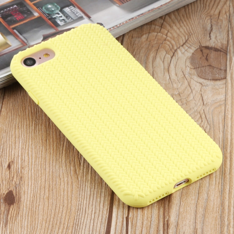 For iPhone SE 2022 / SE 2020 / 8 / 7 Herringbone Texture Silicone Protective Case