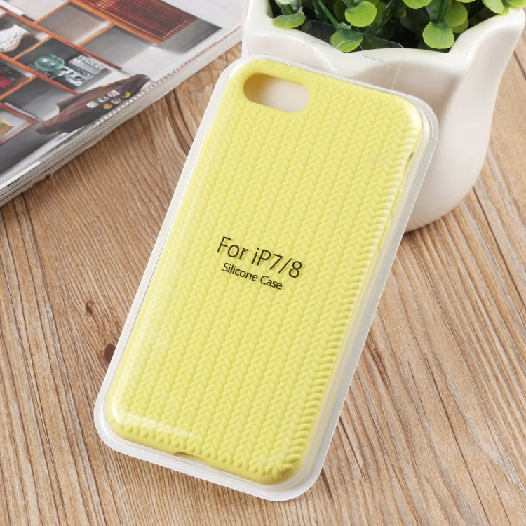For iPhone SE 2022 / SE 2020 / 8 / 7 Herringbone Texture Silicone Protective Case