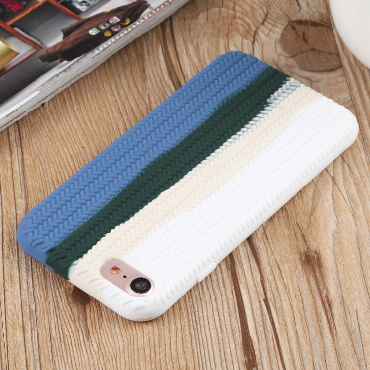 For iPhone SE 2022 / SE 2020 / 8 / 7 Herringbone Texture Silicone Protective Case
