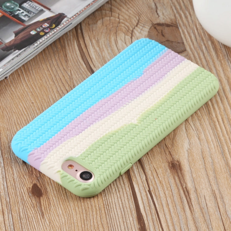For iPhone SE 2022 / SE 2020 / 8 / 7 Herringbone Texture Silicone Protective Case