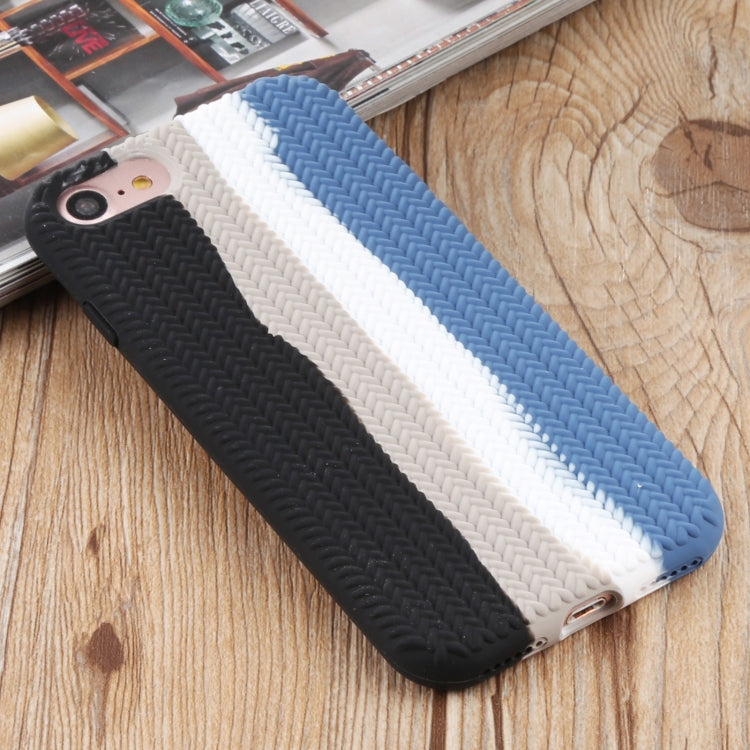 For iPhone SE 2022 / SE 2020 / 8 / 7 Herringbone Texture Silicone Protective Case