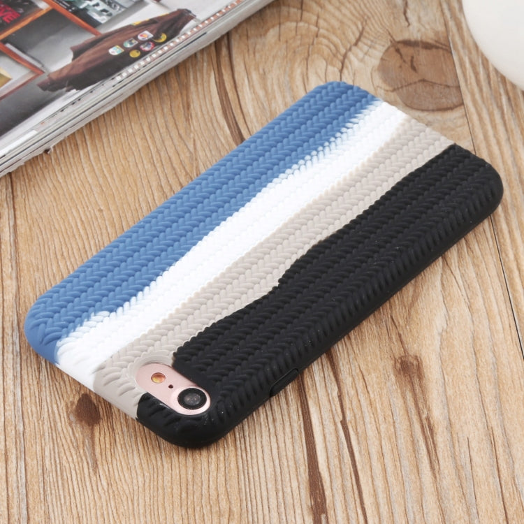 For iPhone SE 2022 / SE 2020 / 8 / 7 Herringbone Texture Silicone Protective Case