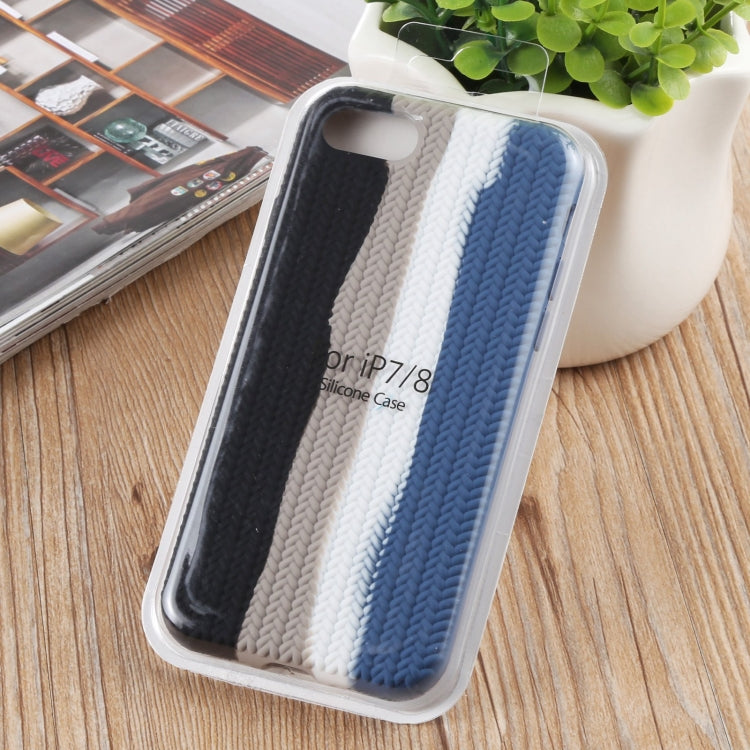 For iPhone SE 2022 / SE 2020 / 8 / 7 Herringbone Texture Silicone Protective Case