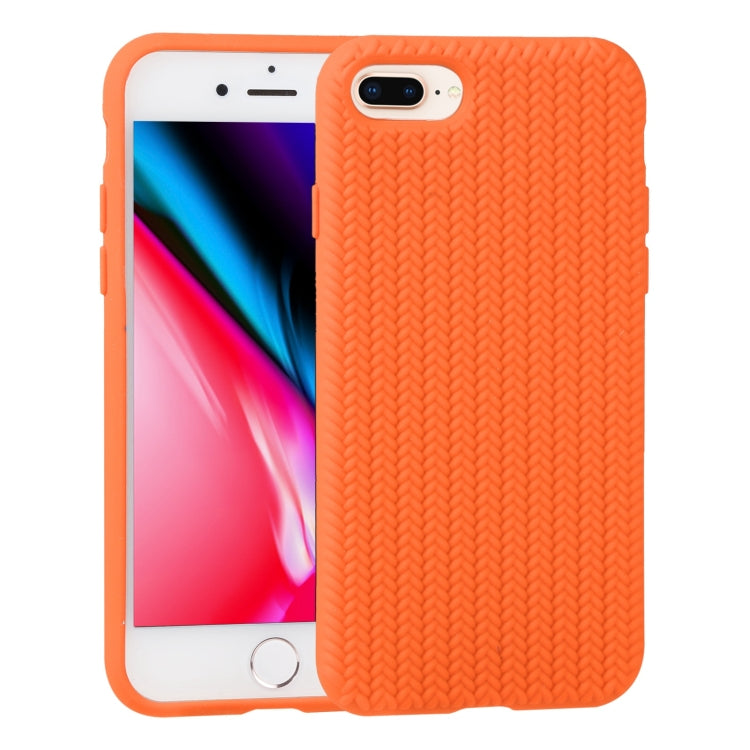 Herringbone Texture Silicone Protective Case For iPhone 8 Plus & 7 Plus