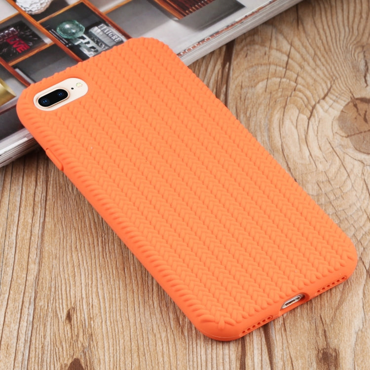 Herringbone Texture Silicone Protective Case For iPhone 8 Plus & 7 Plus