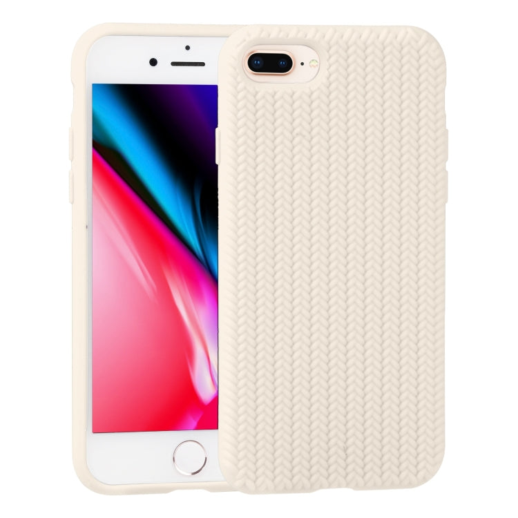 Herringbone Texture Silicone Protective Case For iPhone 8 Plus & 7 Plus