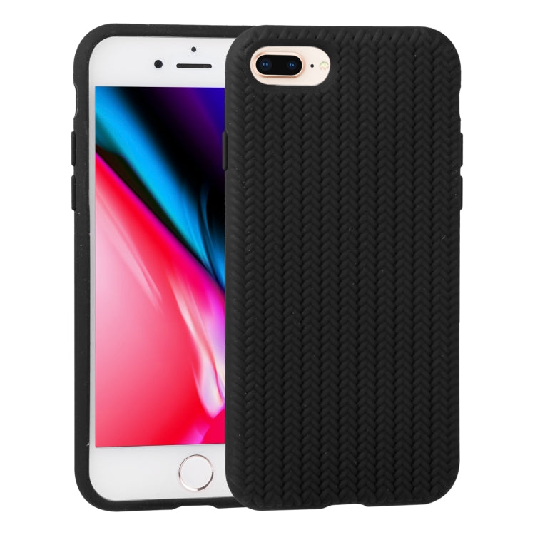 Herringbone Texture Silicone Protective Case For iPhone 8 Plus & 7 Plus