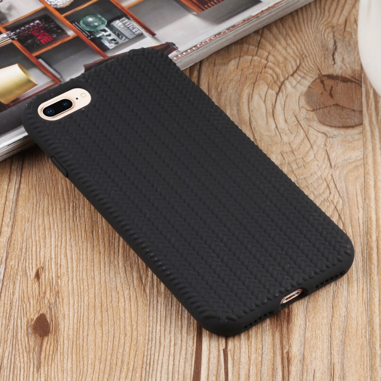 Herringbone Texture Silicone Protective Case For iPhone 8 Plus & 7 Plus