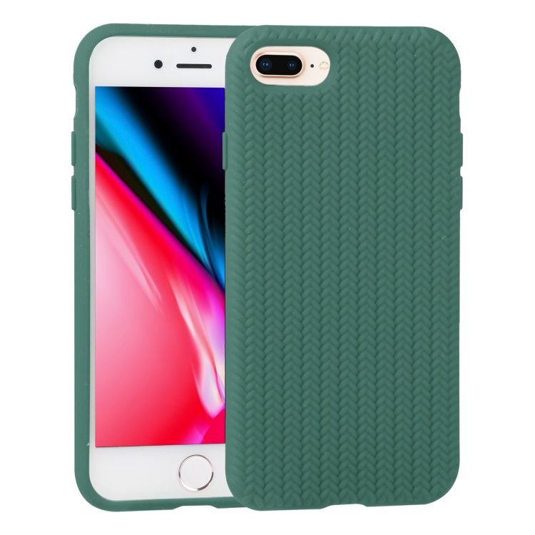 Herringbone Texture Silicone Protective Case For iPhone 8 Plus & 7 Plus