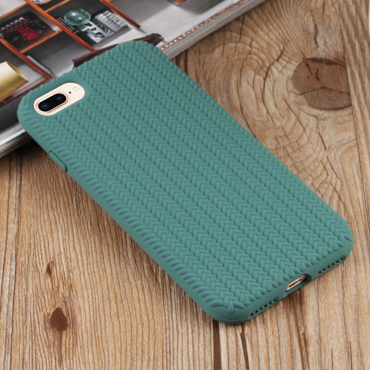 Herringbone Texture Silicone Protective Case For iPhone 8 Plus & 7 Plus