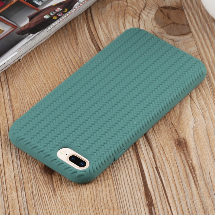 Herringbone Texture Silicone Protective Case For iPhone 8 Plus & 7 Plus