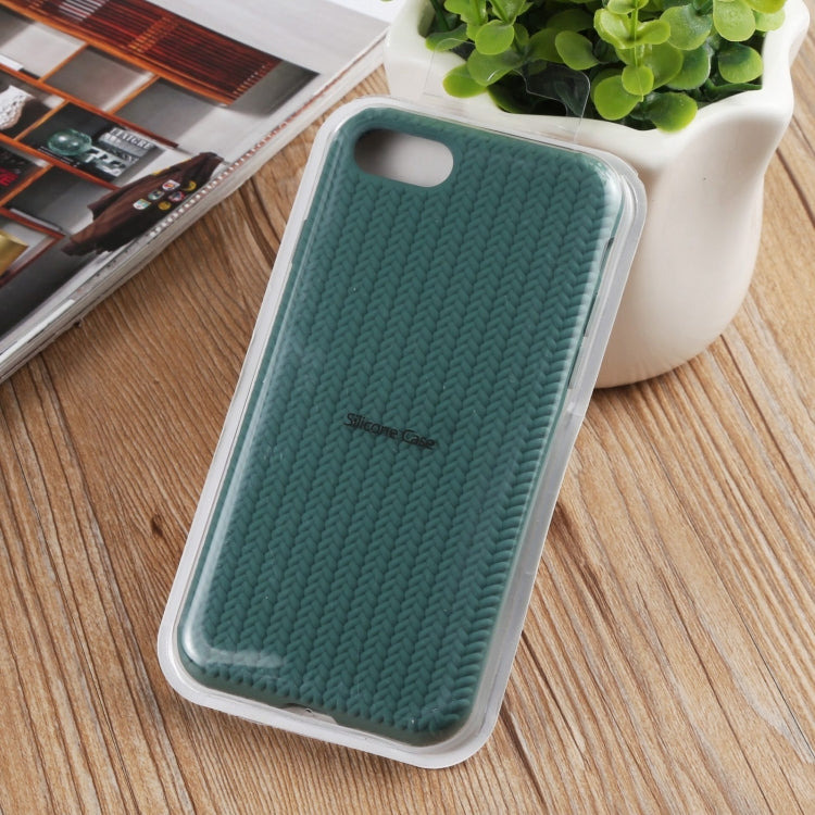 Herringbone Texture Silicone Protective Case For iPhone 8 Plus & 7 Plus