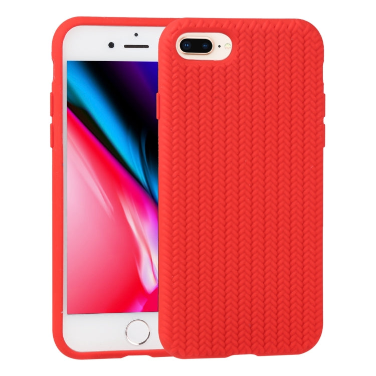 Herringbone Texture Silicone Protective Case For iPhone 8 Plus & 7 Plus