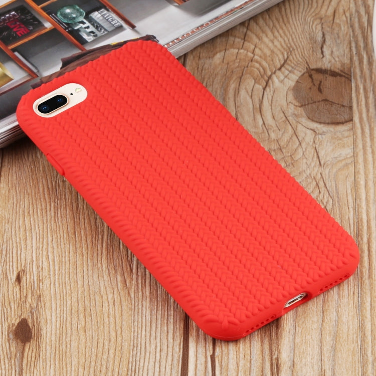 Herringbone Texture Silicone Protective Case For iPhone 8 Plus & 7 Plus