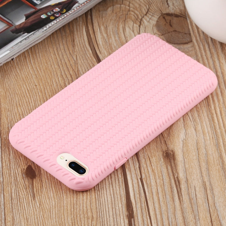 Herringbone Texture Silicone Protective Case For iPhone 8 Plus & 7 Plus