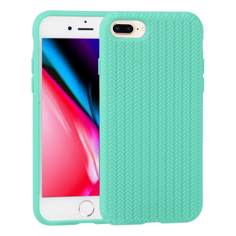 Herringbone Texture Silicone Protective Case For iPhone 8 Plus & 7 Plus