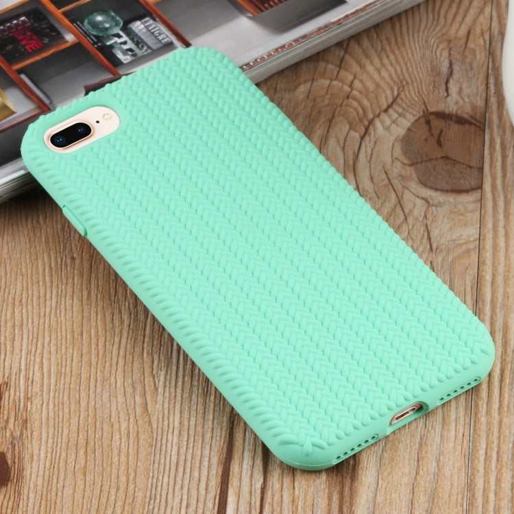 Herringbone Texture Silicone Protective Case For iPhone 8 Plus & 7 Plus