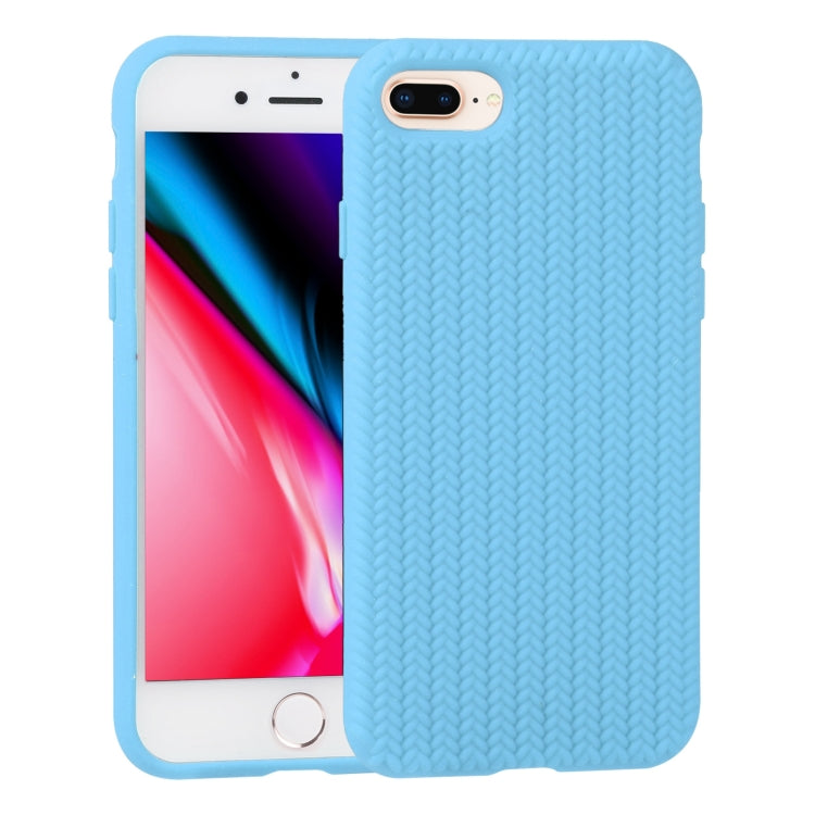 Herringbone Texture Silicone Protective Case For iPhone 8 Plus & 7 Plus