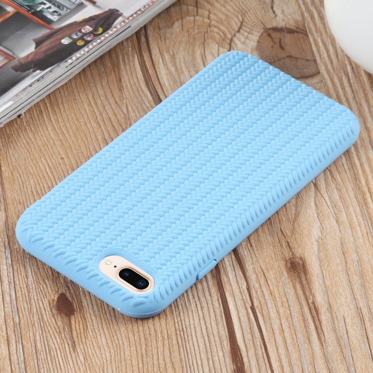 Herringbone Texture Silicone Protective Case For iPhone 8 Plus & 7 Plus