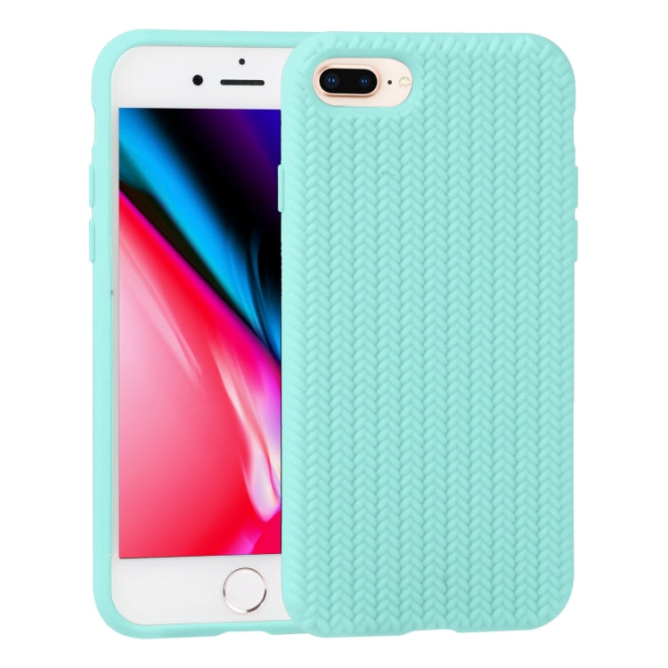 Herringbone Texture Silicone Protective Case For iPhone 8 Plus & 7 Plus