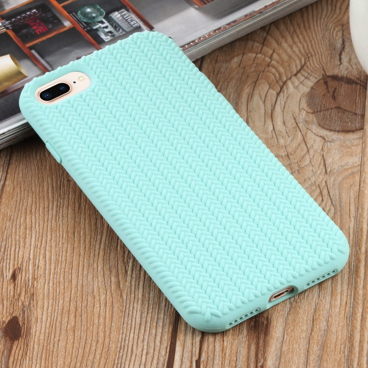 Herringbone Texture Silicone Protective Case For iPhone 8 Plus & 7 Plus