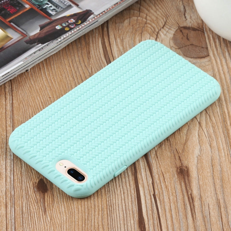Herringbone Texture Silicone Protective Case For iPhone 8 Plus & 7 Plus
