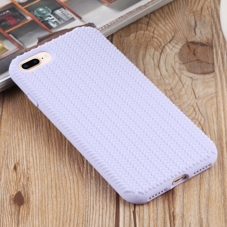 Herringbone Texture Silicone Protective Case For iPhone 8 Plus & 7 Plus