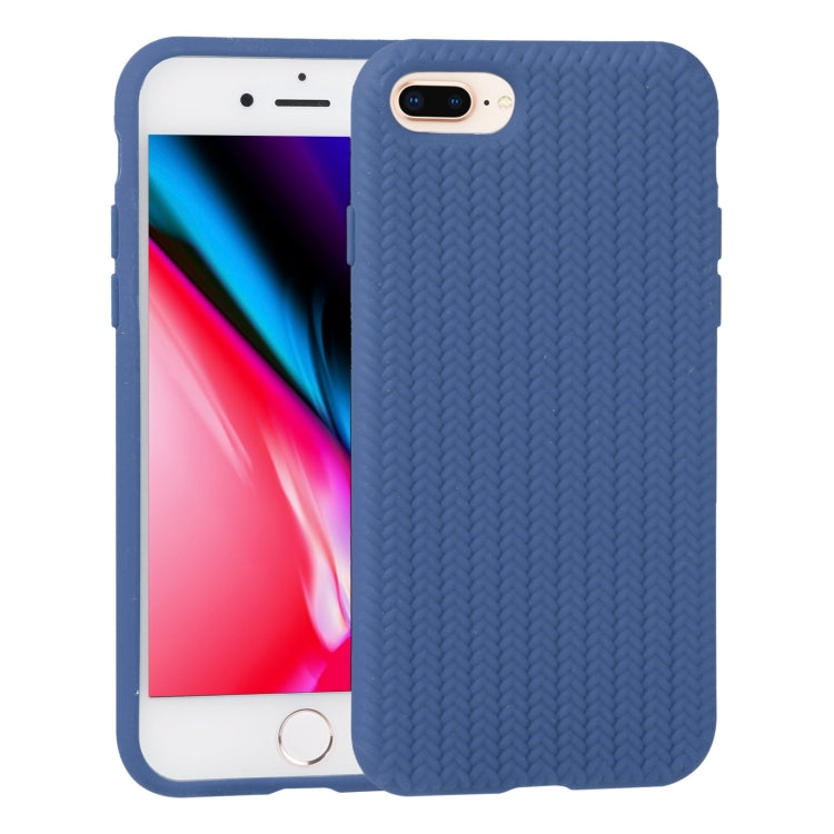 Herringbone Texture Silicone Protective Case For iPhone 8 Plus & 7 Plus